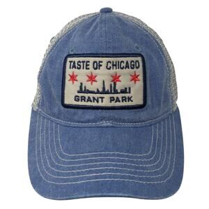Taste Of Chicago Grant Park Snapback Trucker Hat Blue One Size Mesh Back 6 Panel